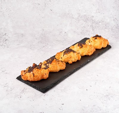 Mini croissants de chocolate 